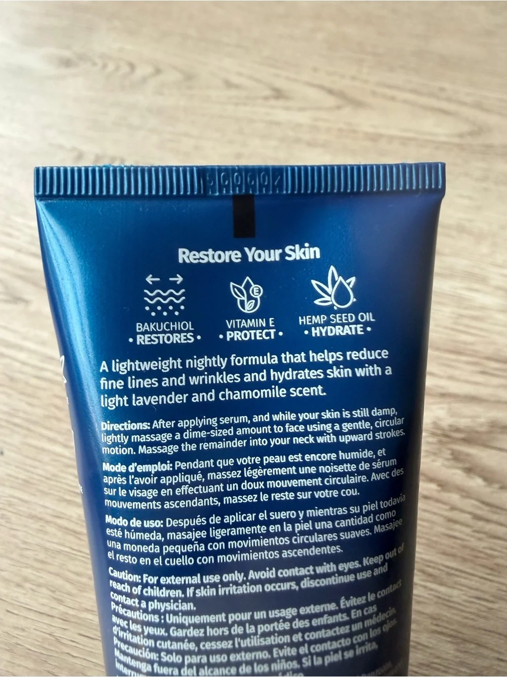 HEMPZ Restoring Night Face Moisturizer Bakuchiol Lavender Chamomile 3 oz Sealed